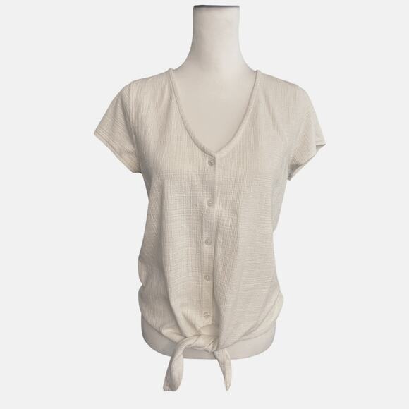 J.Crew Factory Store Tops - J. Crew Factory Small White Cap Sleeve Top